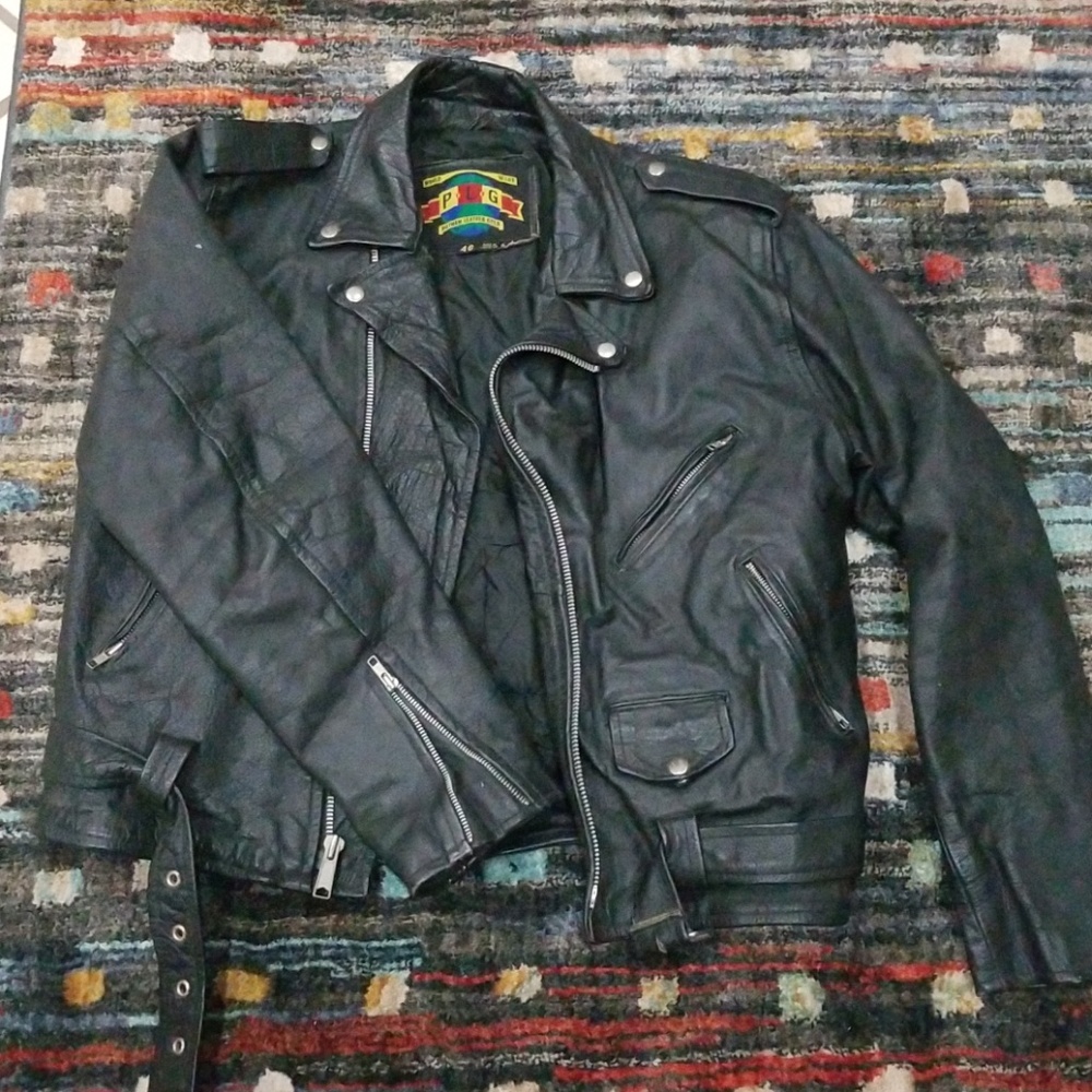 Men's Genuine Vintage Leather Motorcycle Jacket